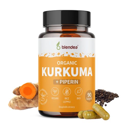 Kurkuma + Piperin BIO Organic 90 kapslí