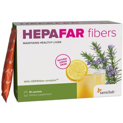 Hepafar fibers Sensilab | Citronová příchuť | 15 sáčků | Kúra na 15 dní