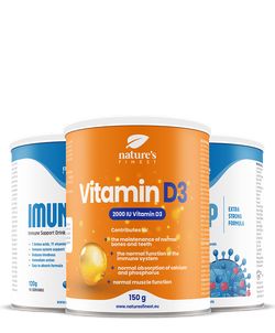 2x IMUNUP + Vitamín D3 v prášku