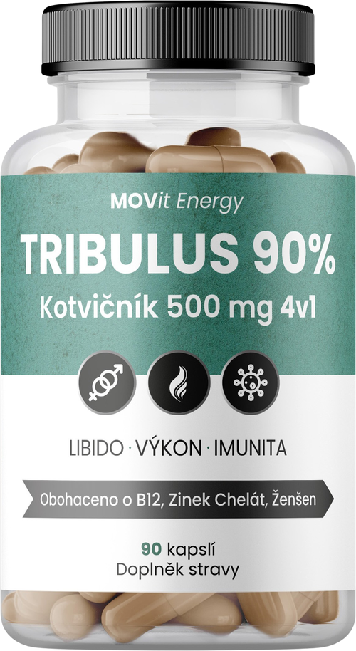 TRIBULUS 90% Kotvičník 500 mg 4v1, 90 kapslí