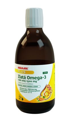 Walmark Zlatá Omega-3 rybí olej 1500 mg FORTE 250 ml