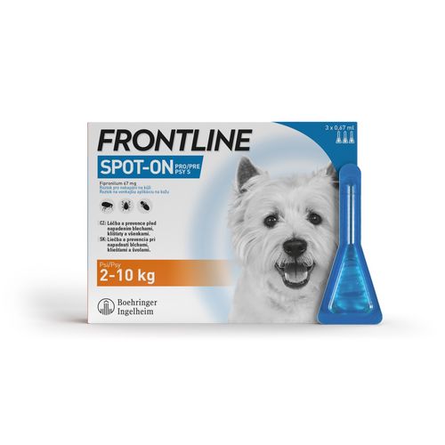 Frontline Spot on Dog S 0.67 ml pes 2-10 kg 3 pipety