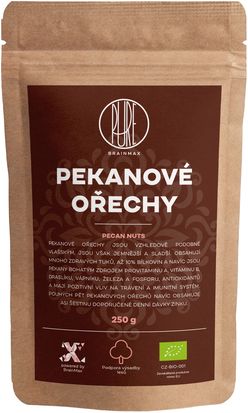 BrainMax Pure Pekanové ořechy BIO, 250 g *CZ-BIO-001 certifikát