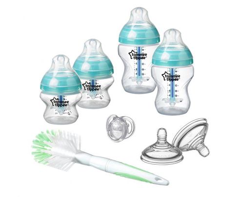 Tommee Tippee Sada kojeneckých lahví C2N ANTI-COLIC + kartáč