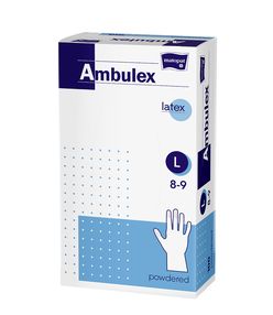 Ambulex Latexové rukavice pudrované nesterilní vel. L 100 ks