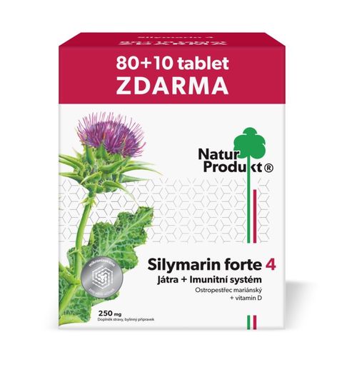 Naturprodukt Silymarin 250 mg + vitamin D3 80+10 tablet