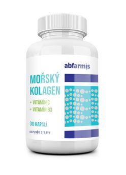 Abfarmis Mořský kolagen + vitamín C + vitamín B3 30 kapslí