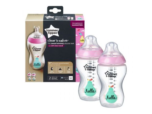 Tommee Tippee C2N 3m+ 340 ml kojenecká láhev 2 ks