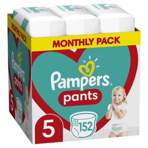 Pampers Pants vel. 5 Monthly Pack 12-17 kg plenkové kalhotky 152 ks