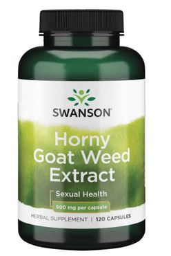 Swanson Horny Goat Weed Extract - Škornice, 500mg, 120 kapslí