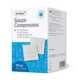 Dr.Max Gauze Compresses 7,5x7,5 cm 100 ks