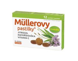 Dr. Müller Müllerovy pastilky jitrocel, mateřídouška a vitamin C 12 pastilek