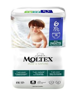 Moltex Pure & Nature XL 14 kg+ plenkové kalhotky 18 ks