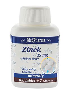 Medpharma Zinek 15 mg 107 tablet