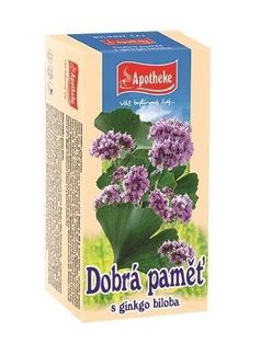 Apotheke Dobrá paměť s ginkgo biloba porcovaný čaj 20x1,5 g