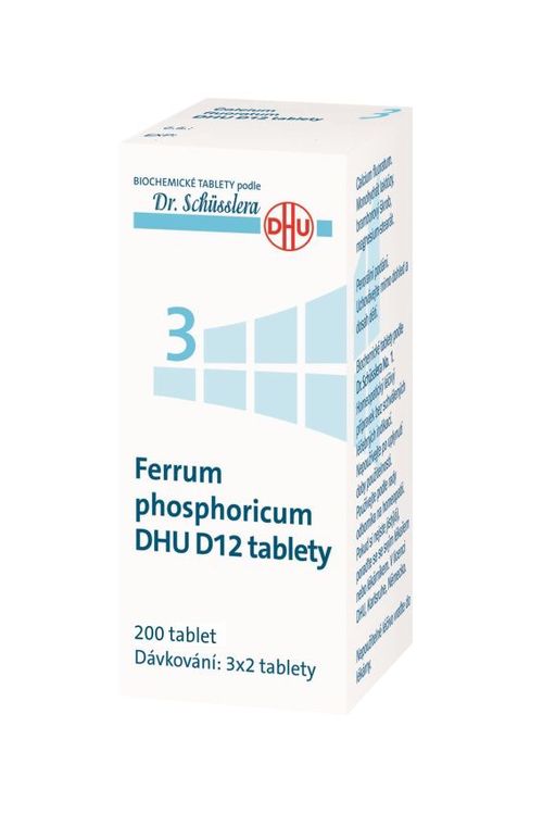 Schüsslerovy soli Ferrum phosphoricum DHU D12 200 tablet