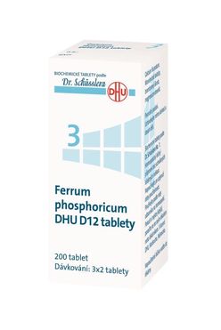 Schüsslerovy soli Ferrum phosphoricum DHU D12 200 tablet