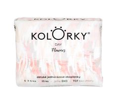 KOLORKY DAY Jednorázové eko plenky vel. S 3-6 kg 25 ks květy