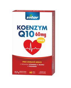 Vitar Koenzym Q10 60 mg + Selen + vitamin E + thiamin 60 kapslí