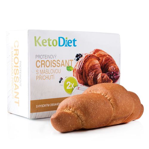 KetoDiet Proteinový croissant s máslovou příchutí (2 ks – 1 porce) - 100% česká keto dieta