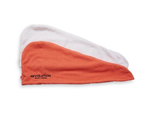 Revolution Haircare Microfibre Hair Wrap White/Coral péče o vlasy 2 ks