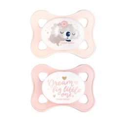 Canpol babies Set symetrických silikonových MINI dudlíků 0-2m SLEEPY KOALA 2 ks růžový