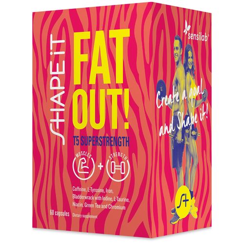 Fat Out! T5 - kapsle na hubnutí. Spaluje tuk, zvyšuje hladinu energie, zrychluje metabolismus, potlačuje hlad. 60 kapslí na 30 dní | Sensilab