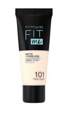 Maybelline Fit me Matte + Poreless odstín 101 True Ivory make-up 30 ml