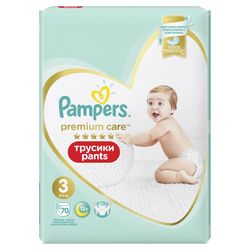 Pampers Premium Care Pants vel. 3 dětské plenkové kalhotky 70 ks