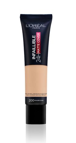 Loréal Paris Infaillible 24H Matte Cover odstín 200 Golden Sand dlouhotrvající make-up 30 ml