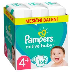 Pampers Active Baby vel. 4+ Monthly Pack 10-15 kg dětské pleny 16 ks