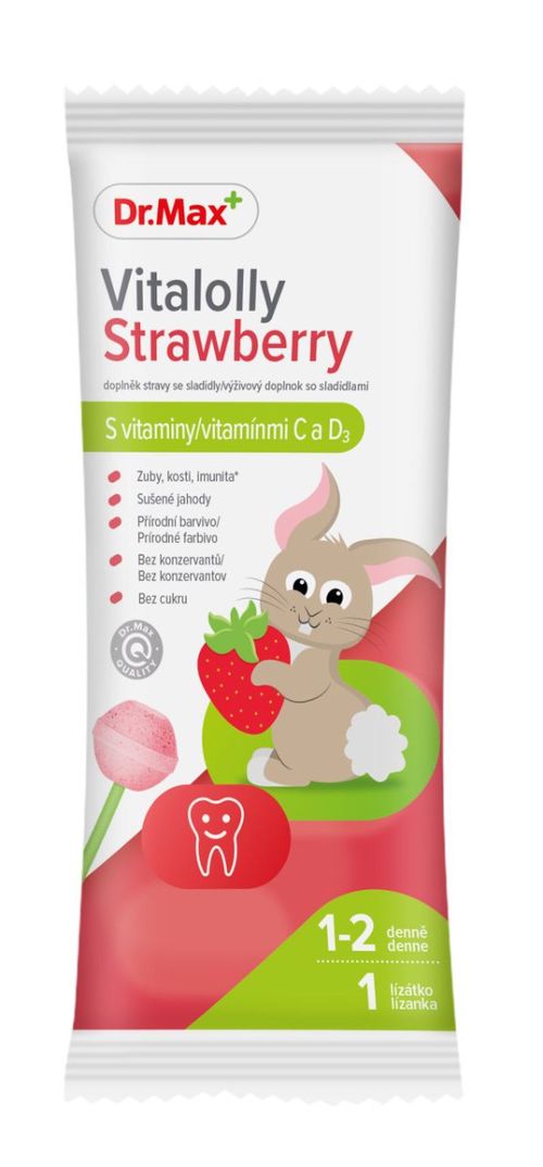 Dr.Max Vitalolly Strawberry lízátko 1 ks