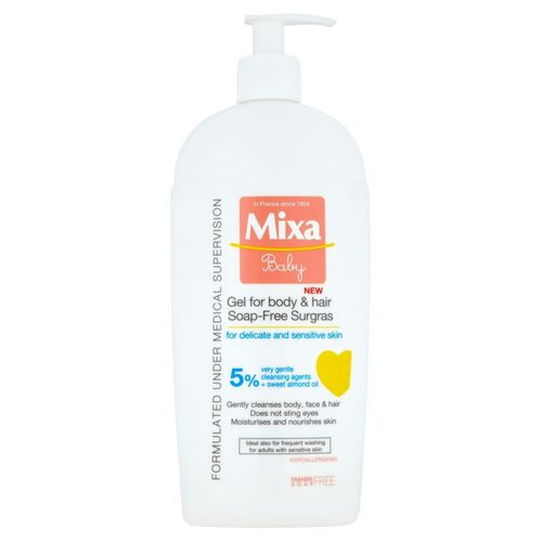 Mixa Baby Extra vyživující mycí gel na tělo a vlásky 400 ml