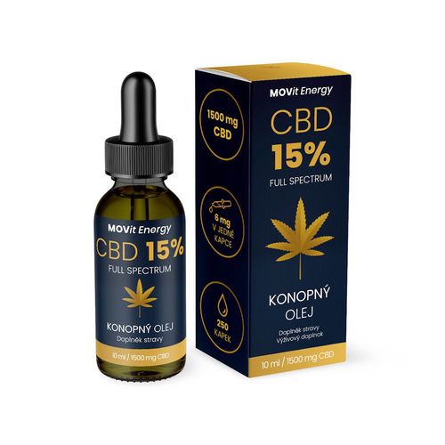 MOVit Energy CBD 15% Full Spectrum konopný olej 10 ml