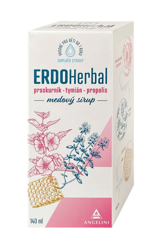 ERDOHerbal medový sirup 140 ml