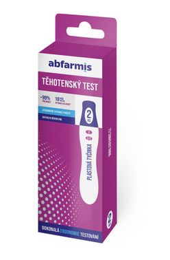 Abfarmis Těhotenský test 10 mIU/ml testovací tyčinky 2 ks
