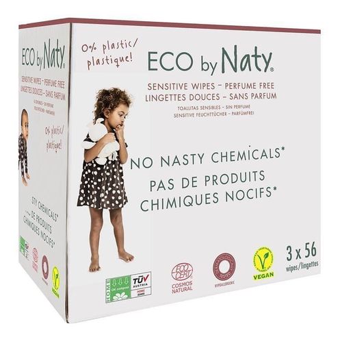 ECO by Naty Vlhčené ubrousky bez vůně 3x56 ks