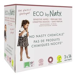 ECO by Naty Vlhčené ubrousky bez vůně 3x56 ks