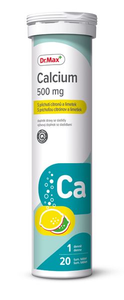 Dr.Max Calcium 500 mg citron a limetka 20 šumivých tablet