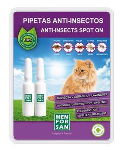 Menforsan Antiparazitní pipety proti blechám a klíšťatům pro kočky - 2 x 1,5ml