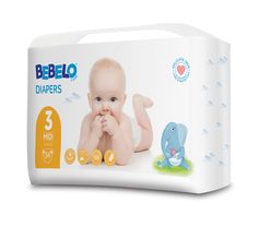 BEBELO Care Diapers Midi 3 dětské pleny 54 ks