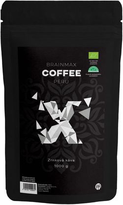 BrainMax Coffee Peru, zrnková káva, BIO, 1000 g *CZ-BIO-001 certifikát