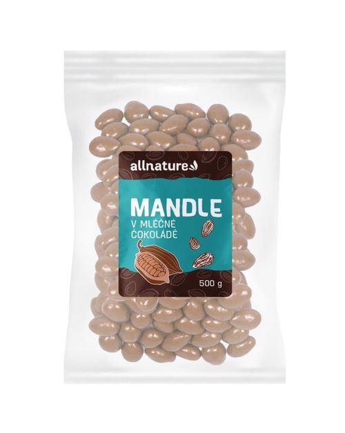 Allnature Mandle v mléčné čokoládě 500 g