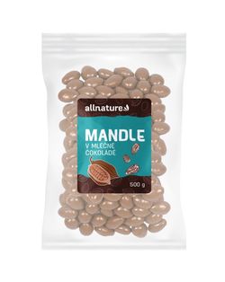 Allnature Mandle v mléčné čokoládě 500 g