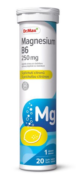 Dr.Max Magnesium B6 250 mg citron 20 šumivých tablet