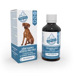 Topvet For Pets Ušní kapky Očista pro psy 50 ml