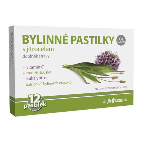 Medpharma Bylinné pastilky jitrocel 12 ks