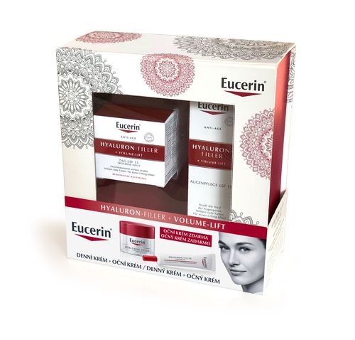 Eucerin Hyaluron-Filler + Volume-Lift Dárkový set denní krém pro suchou pleť + oční krém