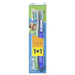 Oral-B Fresh 1-2-3 Medium zubní kartáček 2 ks