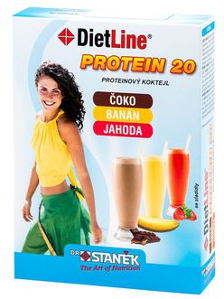 DietLine Protein 20 Koktejl mix 3 sáčky